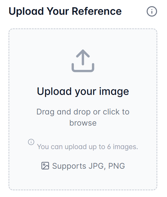 Upload design interface in AI KBB rendering software