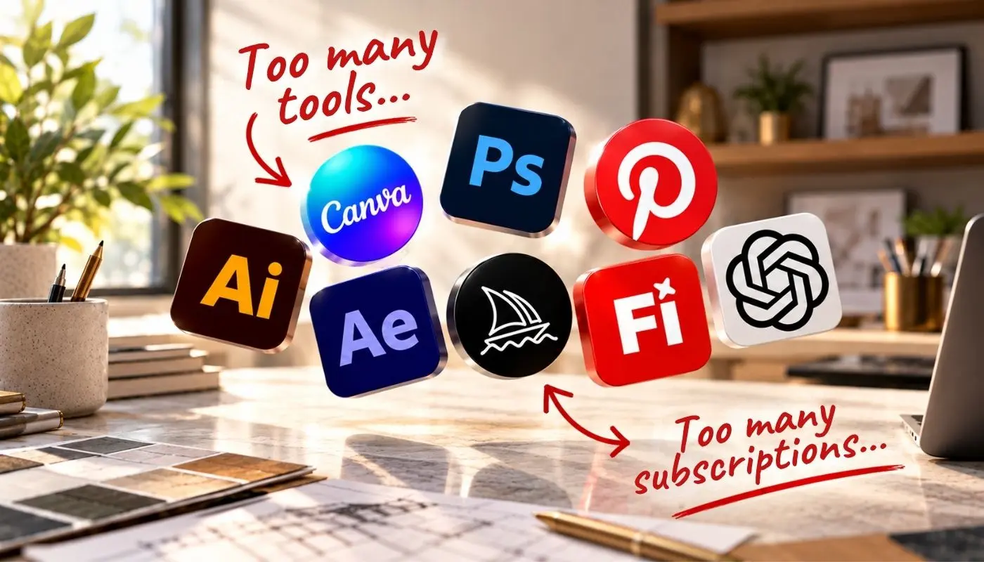 Multiple design software tools and subscriptions